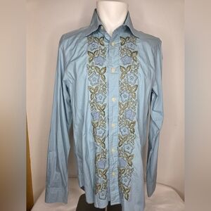 NWT Permanent Vacation Size L Embroidered shirt 100% Cotton